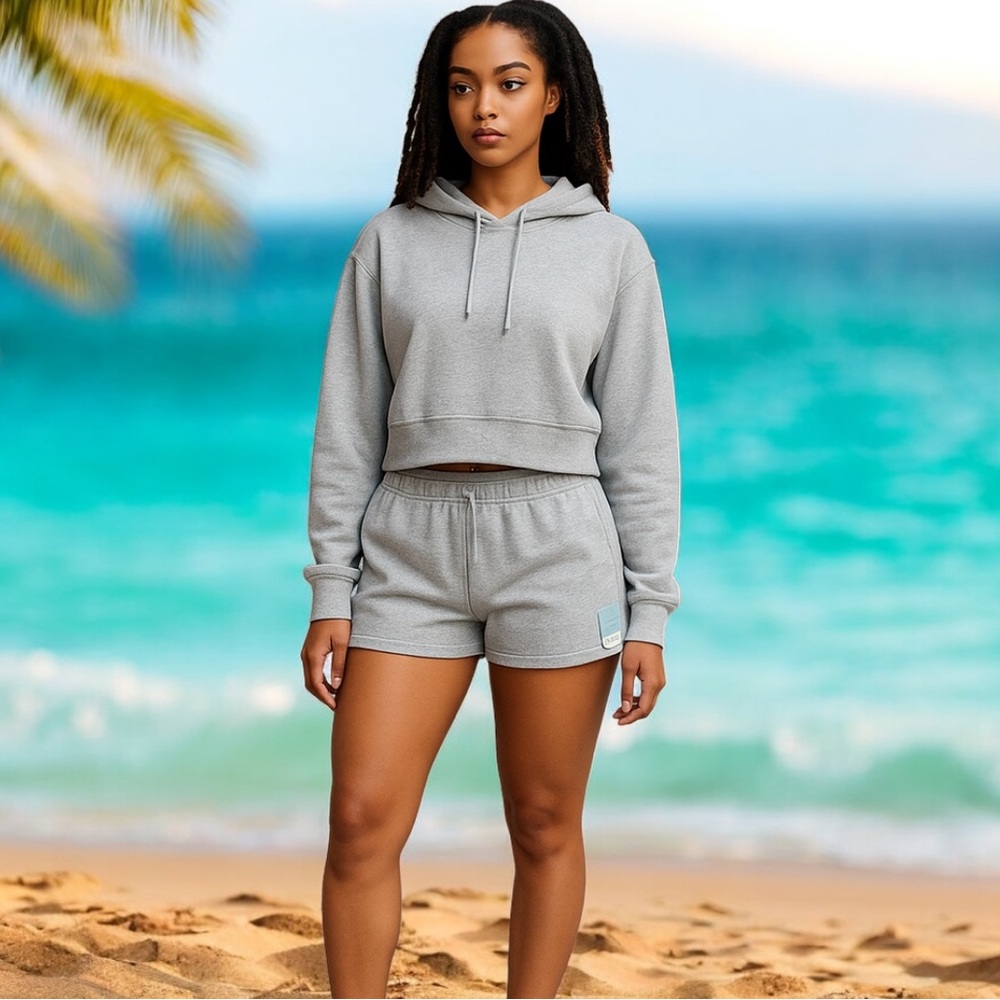 NWT! Miss Posh 2 piece pale gray lightweight short set!  Soo cute